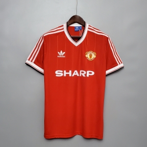 Retro 83/84 Manchester United home Soccer Jersey