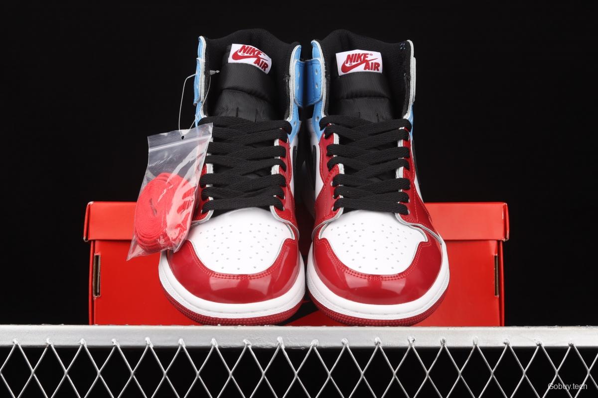 Air Jordan 1 Fearless Gao Bang red and blue lacquered leather CK5666-100