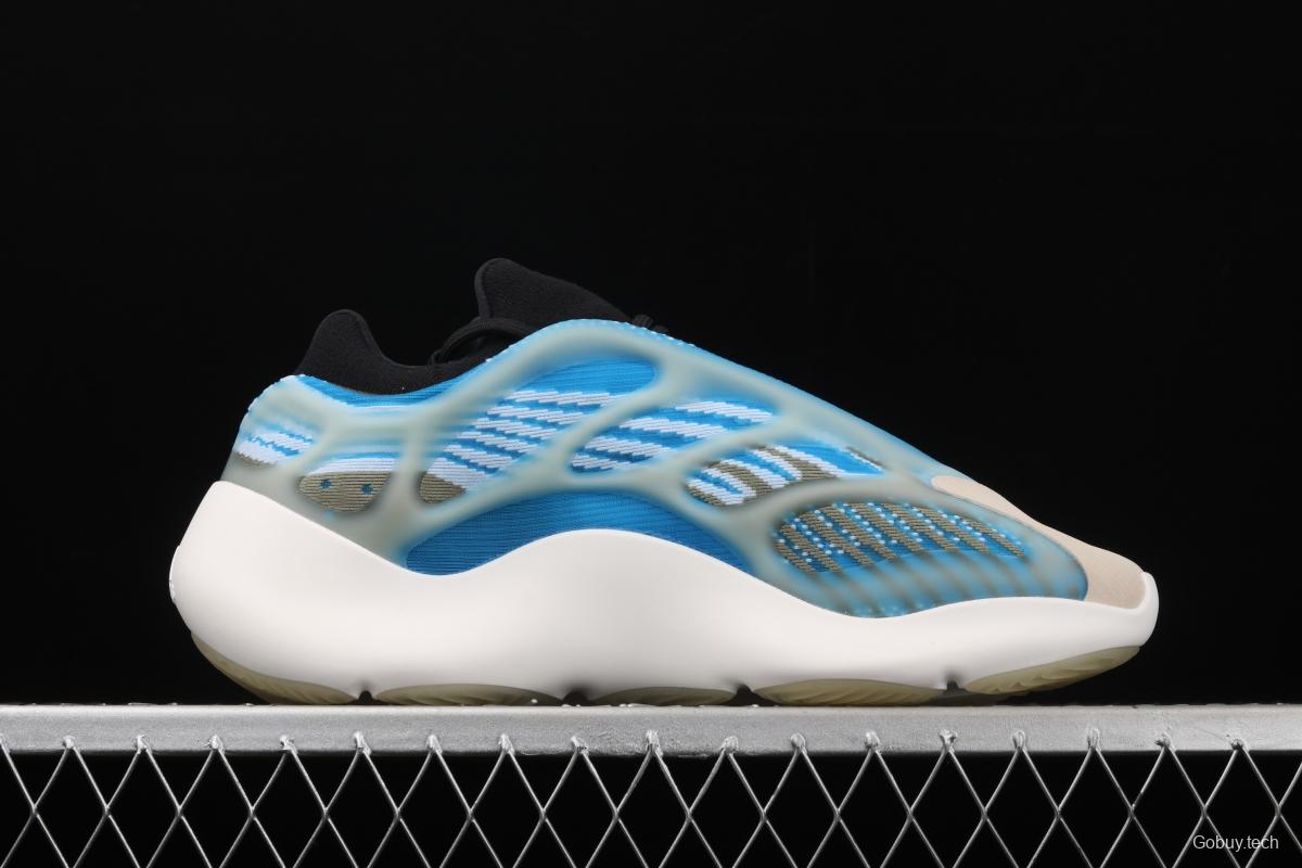 Adidas Yeezy 700V3 Azael G54850 Kanye Coconut 700V3 profiled blue and white luminous running shoes