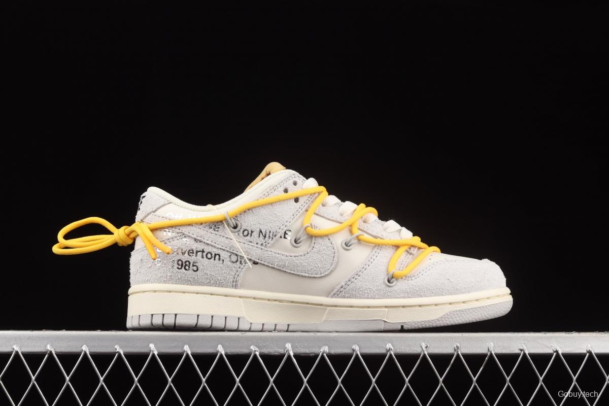 OFF-White x NIKE DUNK Low OW suede SB buckle rebound fashion casual board shoes DJ0950-109