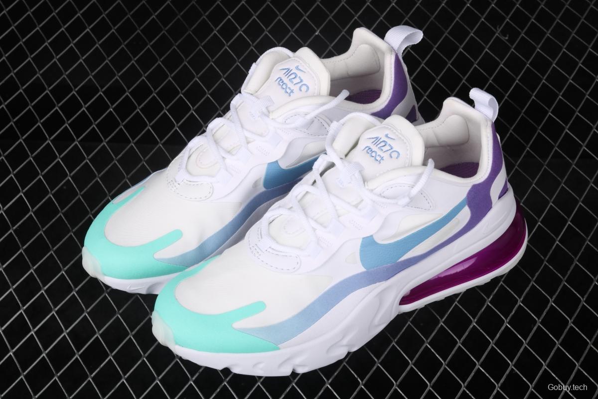 NIKE Air Max 270React new high-frequency mesh function half-palm air cushion cushioning running cloth shoes AT6174-102