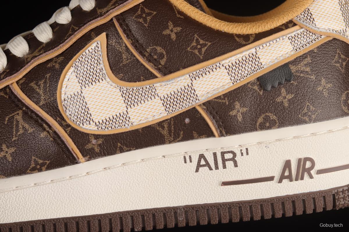 LV x NIKE Air Force 1'07 Low co-branded custom low-top casual sneakers