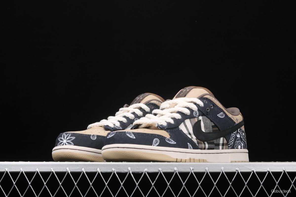 Travis Scott × SB DUNK joint name board shoes cashew fruit CT5053-001