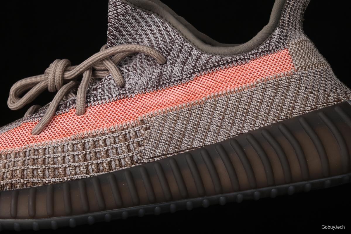 Adidas Yeezy 350 Boost V2 Ash Stone GW0089 Darth Coconut 350 second generation hollowed-out volcanic lime powder color matching