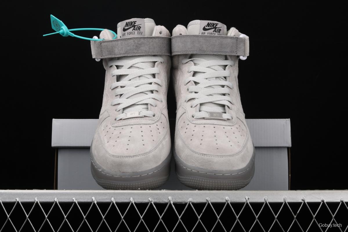 Reigning Champ x NIKE Air Force 1x 07 Mid defending champion 3M reflective sports leisure board shoes 807618-200