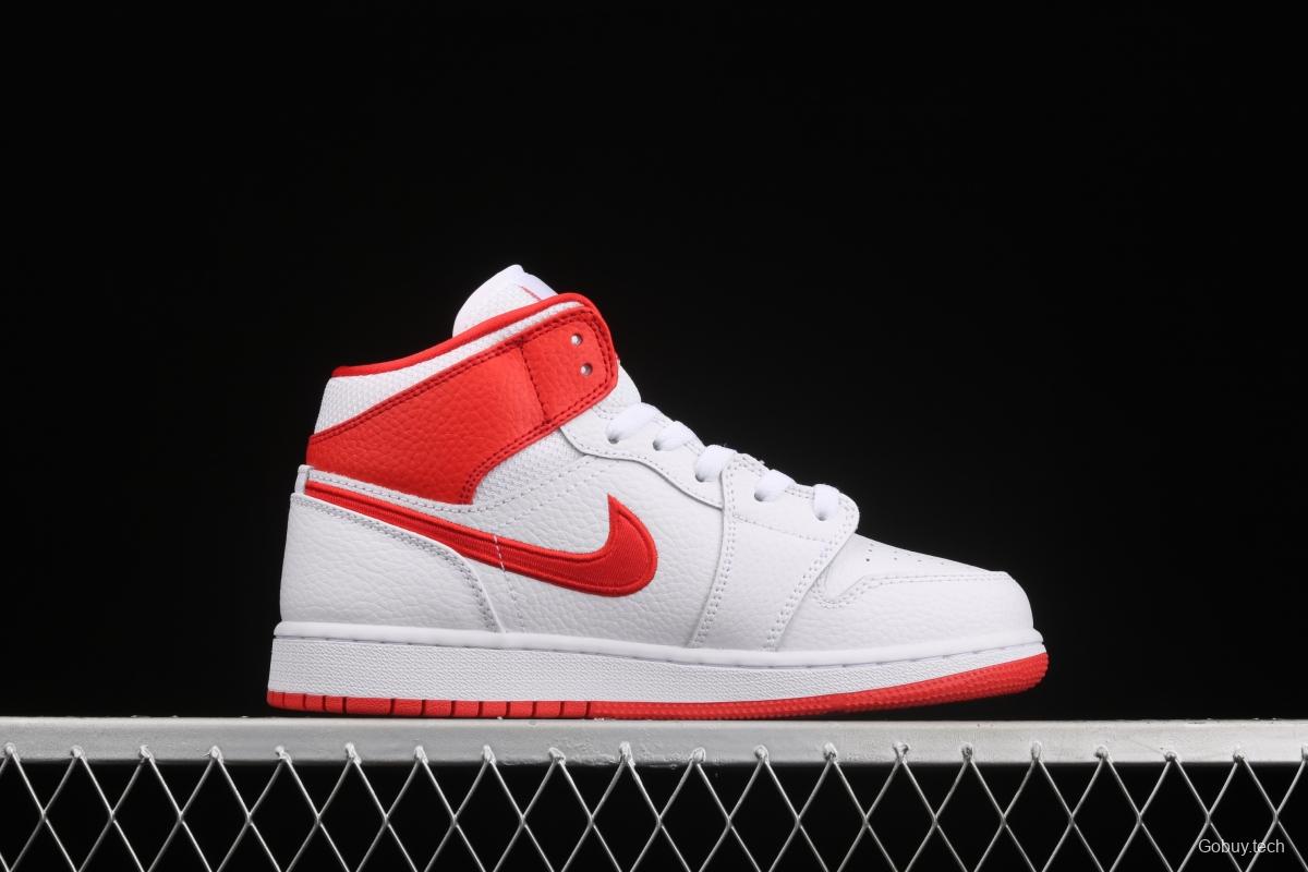 Air Jordan 1 Mid 85 red, white and blue mandarin duck color Zhongbang basketball shoes DH0200-100