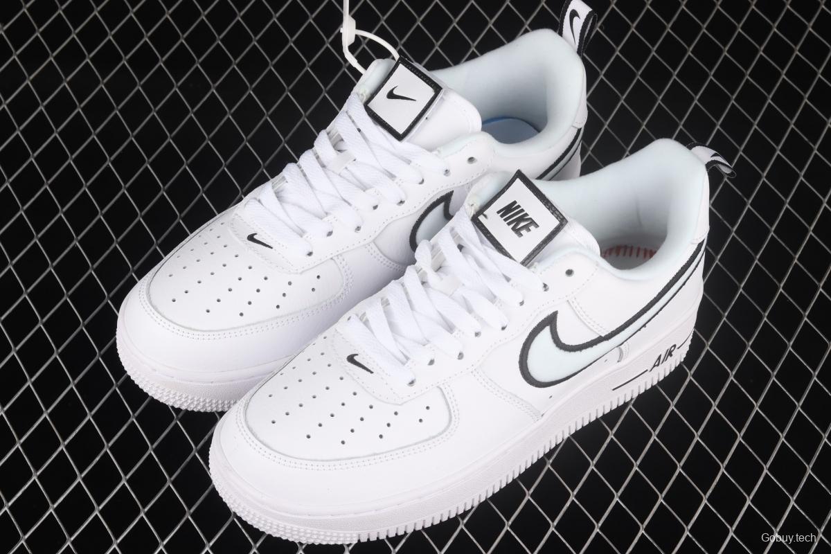 NIKE Air Force 11407 Low White/Black Leather White and Black lift Electric embroidered Hook low-top Leisure Sports Board shoes DH2472-100