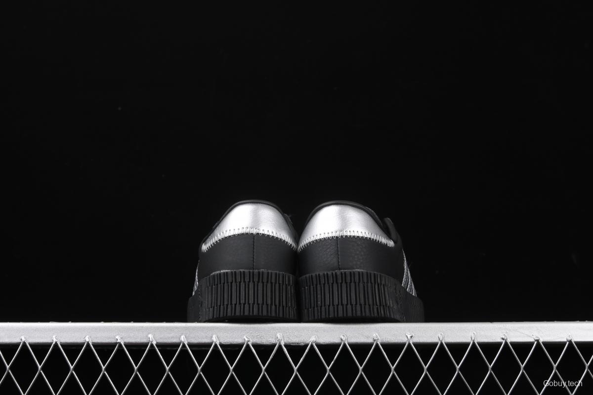 Adidas Sambarose EE4682 clover retro black silver thick-soled high board shoes