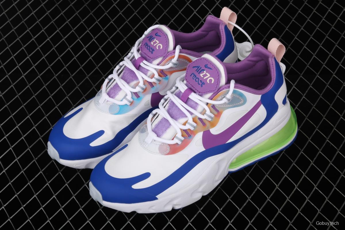 NIKE Air Max 270React new high-frequency mesh function half-palm air cushion running shoes CW0630-100