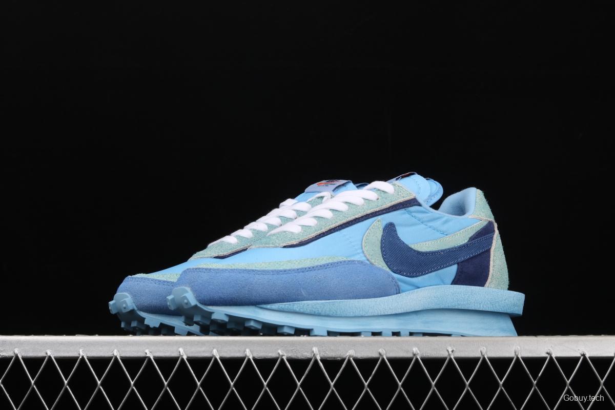 Sacai x NIKE LDV Waffle co-named overlapping design avant-garde waffle deformable leisure jogging shoes BV0073-401