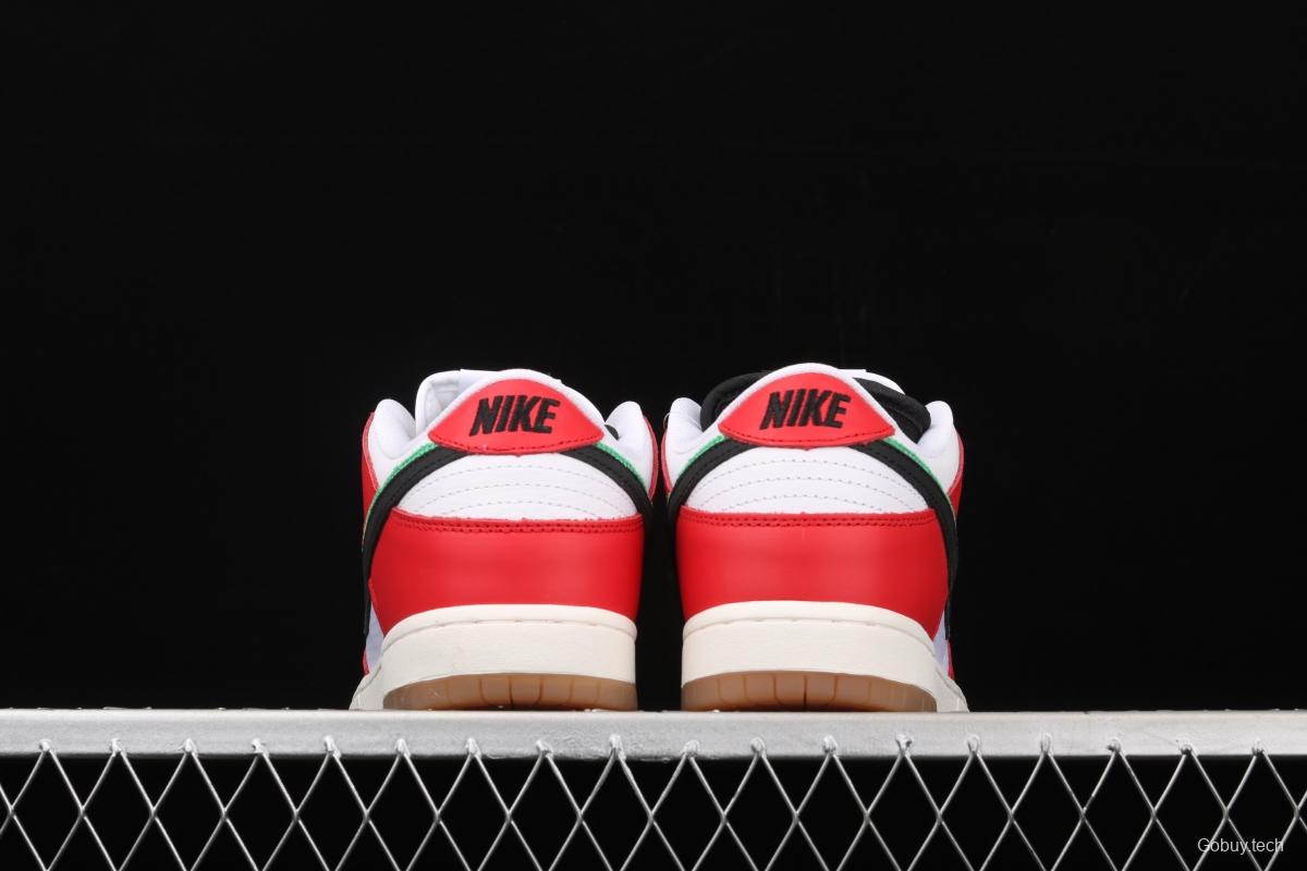 Frame Skate x NIKE SB DUNK Low Habibi white and red double hook dunk series retro low side leisure sports skateboard shoes CT2550-600