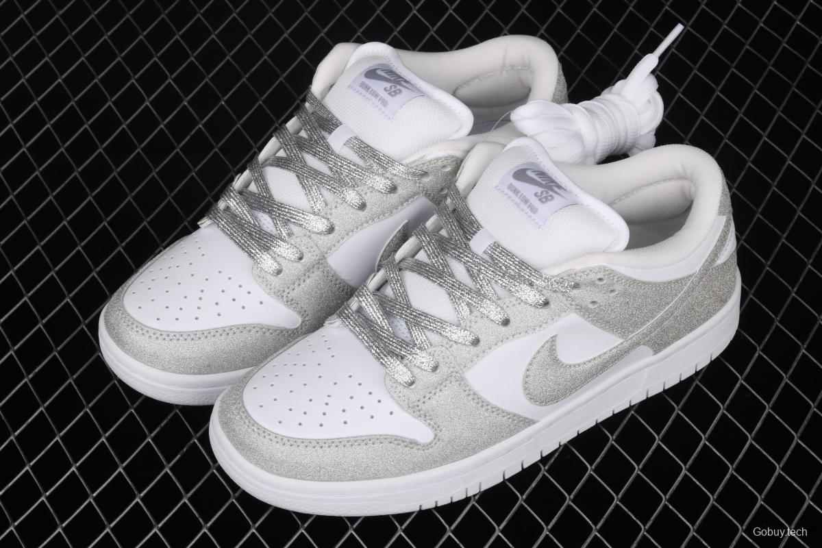 NIKE SB DUNK Low Pro white sky star color matching sports skateboard shoes BQ6817-208