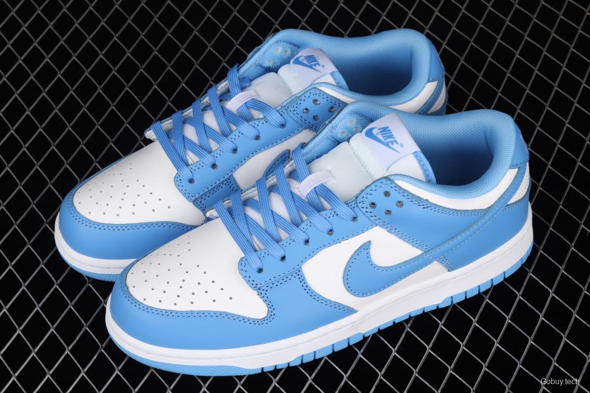 NIKE DUNK Low University Blue White Blue North Carolina White Blue Slam Dunk Series low side Leisure Sports Skateboard shoes DD1391-102