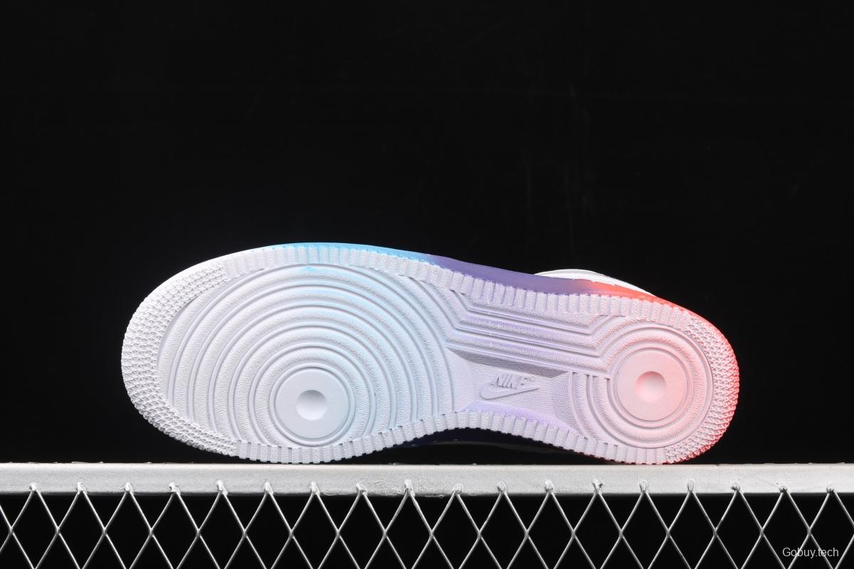 OFF-White x NIKE Air Force 1: 07 Vntg Suede Mix joint video game League of Legends skin luminous high-top casual board shoes DC2111-101