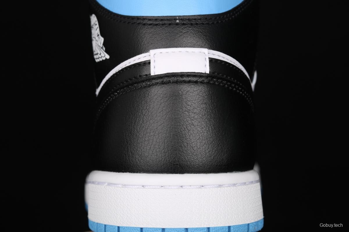 Air Jordan 1 Mid SE black, white and blue BQ6472-102