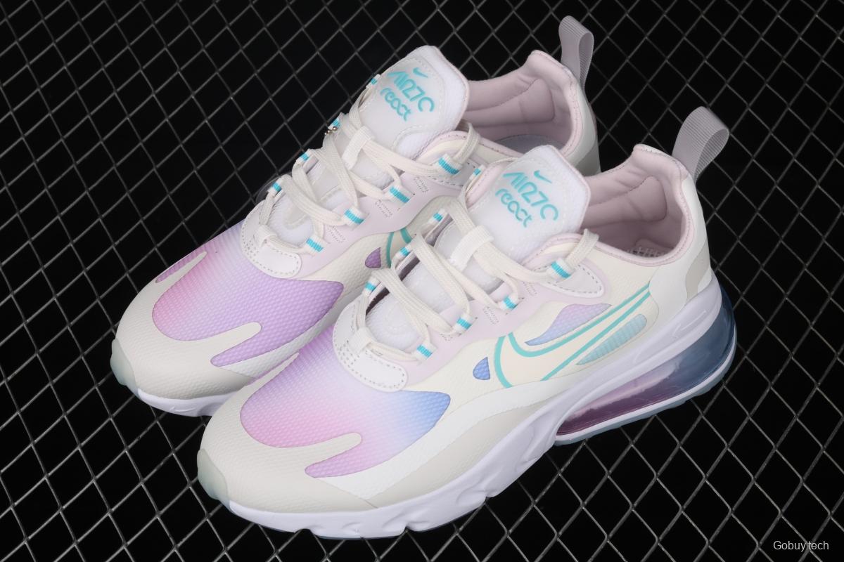 NIKE Air Max 270React new high-frequency mesh function half-palm air cushion cushioning running cloth shoes CK6929-100