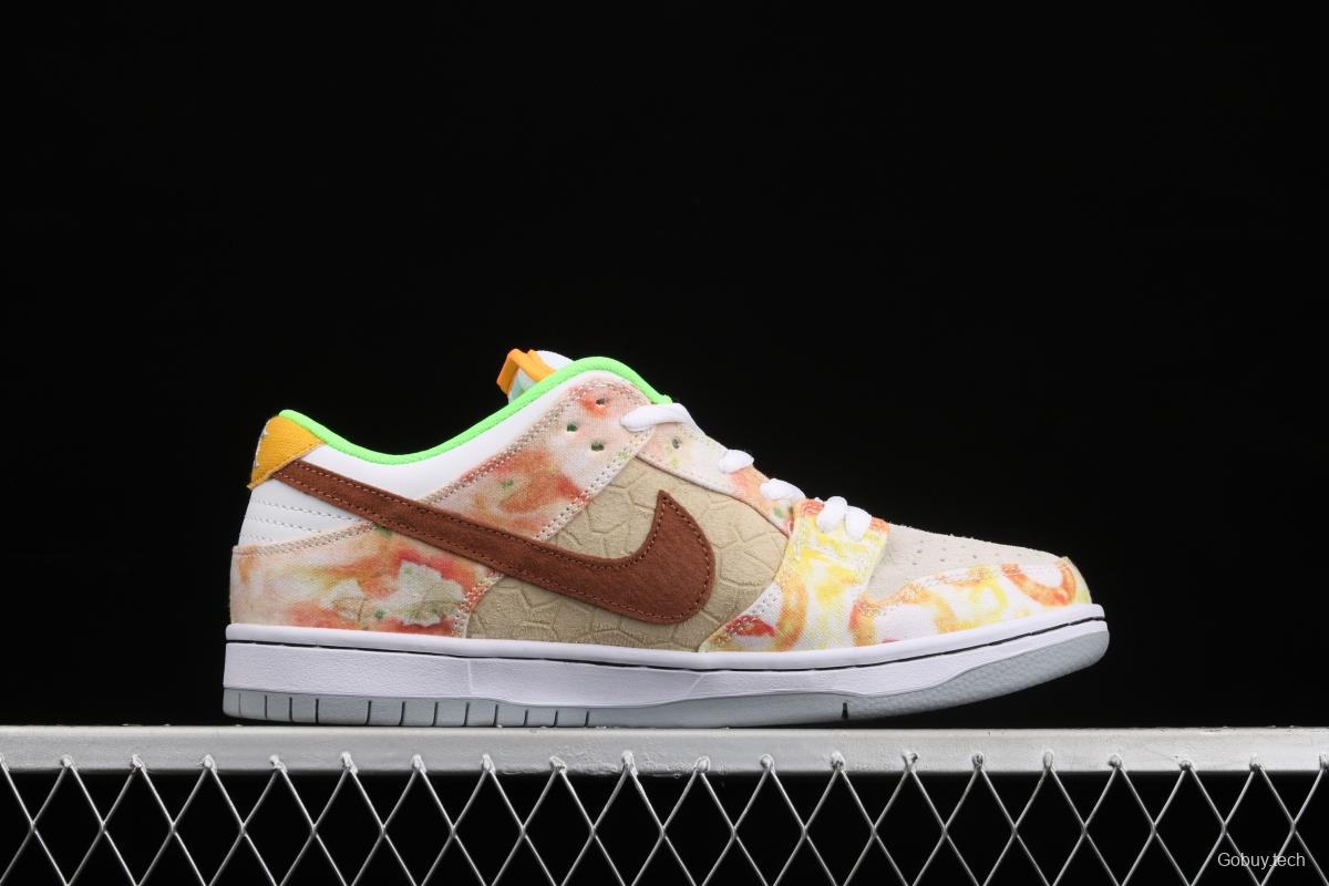 NIKE SB DUNK Low CNY joint style Chinese mandarin duck tie-dyed low-top skateboard shoes CV1628-800