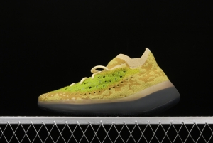 Adidas Yeezy Boost 380 Hylte Glow FZ4990 Kanye jointly limited coconut 380 fluorescent yellow luminous running shoes