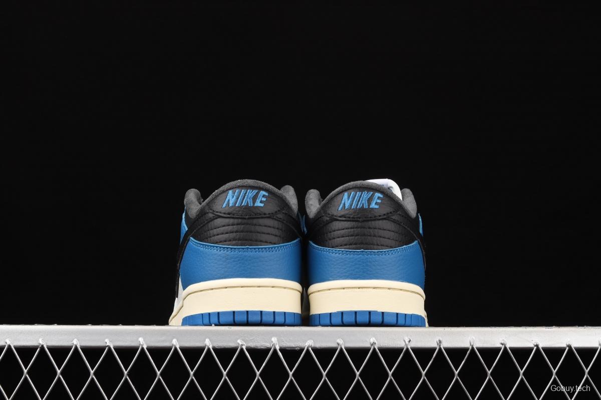 NIKE SB DUNK Low white, blue and black hook SB smash rebounds low upper board shoes DH0957-105