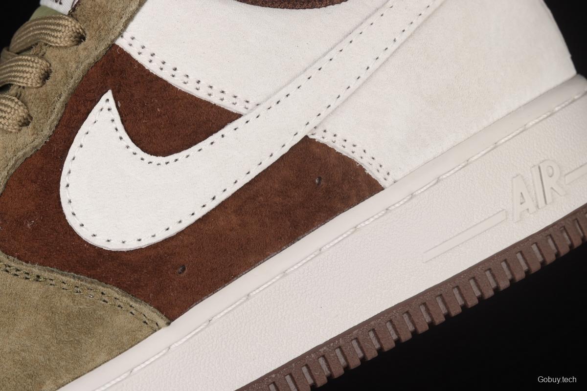 NIKE Air Force 11607 Low suede chocolate low-top casual board shoes DB2260-199