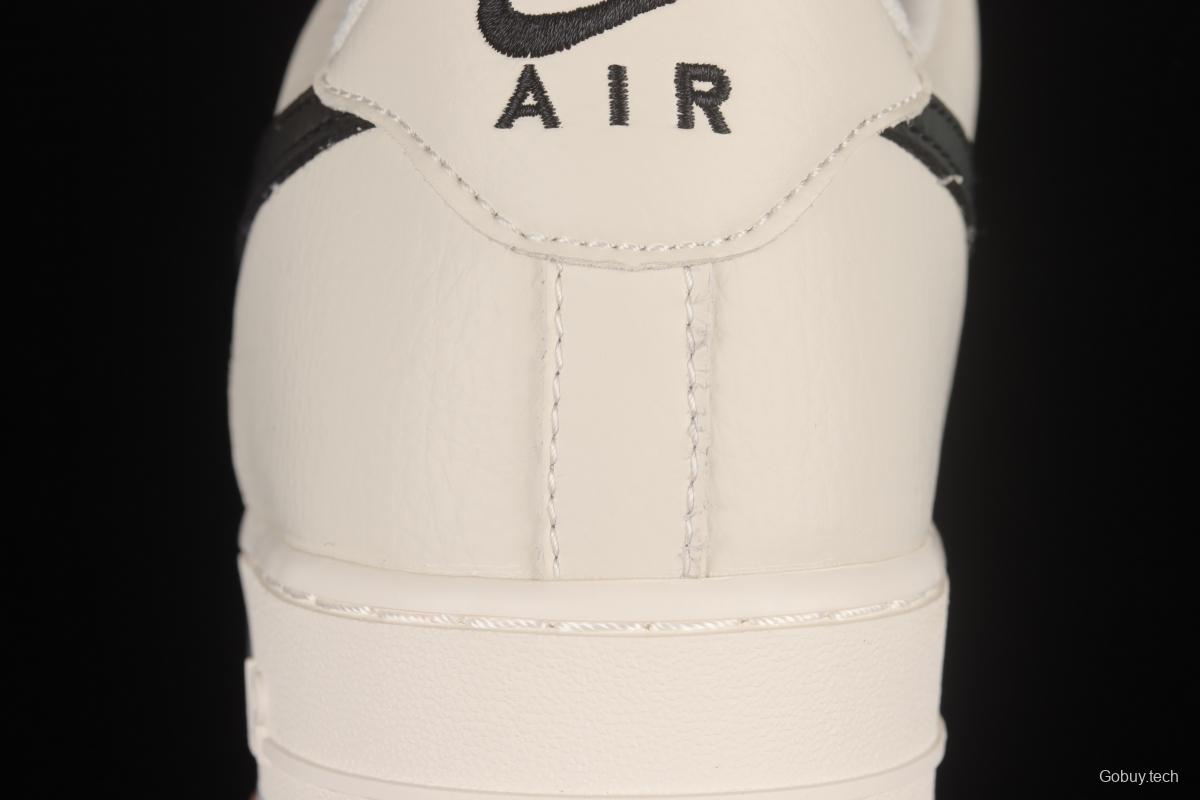 NIKE Air Force 1'07 Low gray and black color matching white, blue and red low-top casual sneakers TQ9685-785