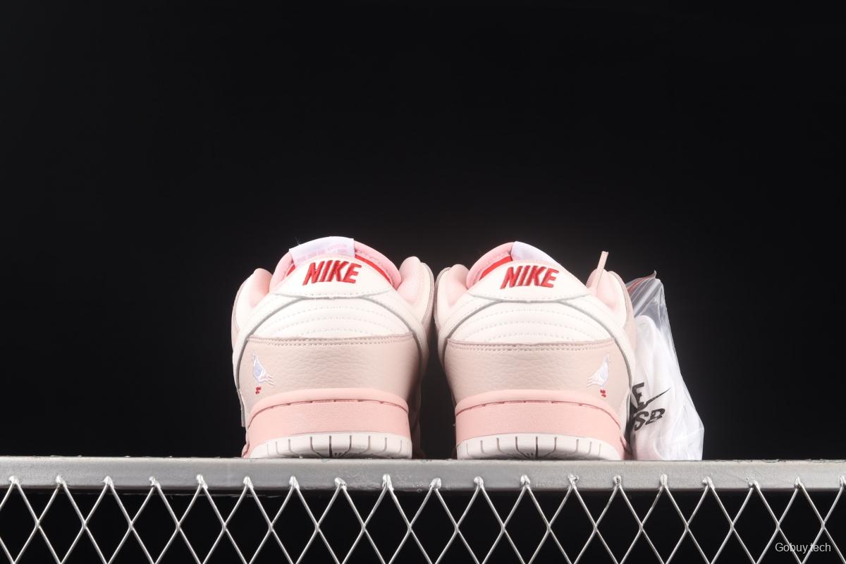 Staple x NIKE SB DUNK Low Pigeon co-model front layer white pigeon SB buckle broken rebounds fashion leisure board shoes BV1310-012