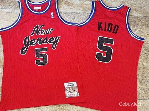 Men's Jason Kidd Red Retro Classic Team Jersey