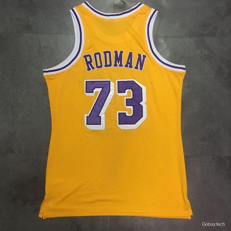 Men's Dennis Rodman Yellow Retro Classic Team Jersey