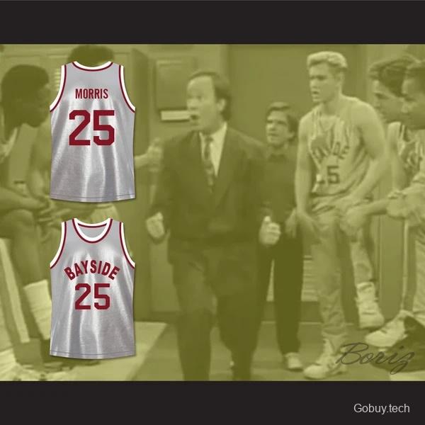 Saved By The Bell Zack Morris 25 Bayside Tigers Basketball Jersey