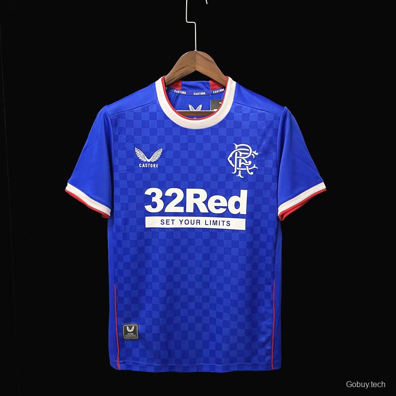 22/23 Rangers Home  Soccer Jersey