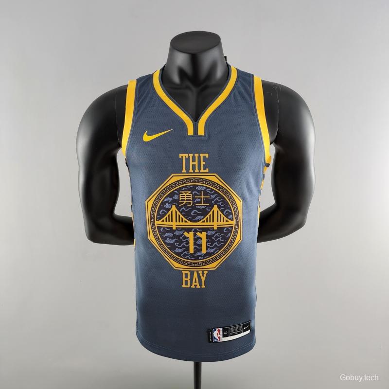 2018 HOMPSON #11 Golden State Warriors Grey NBA Jersey