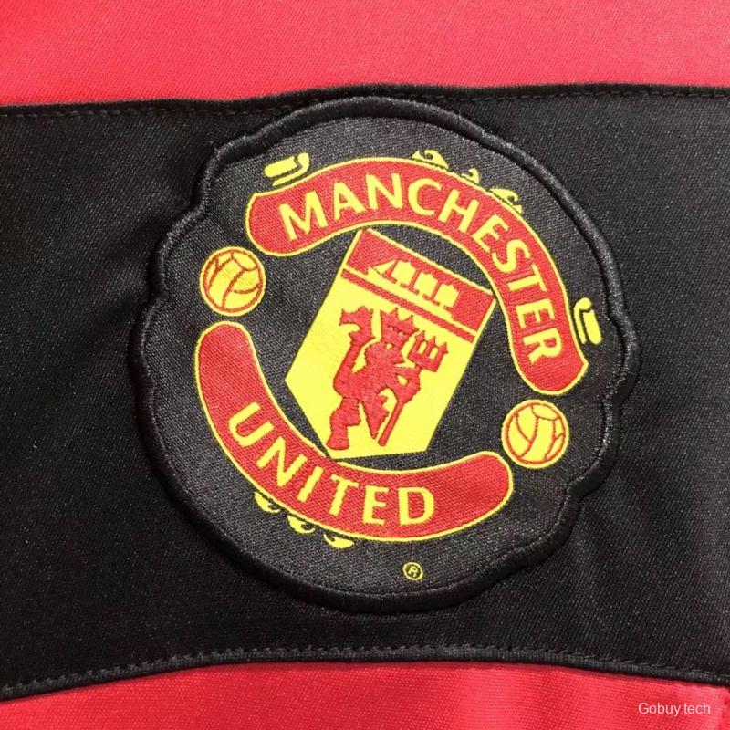 Retro 09/10 Long Sleeve Manchester United Home Soccer Jersey