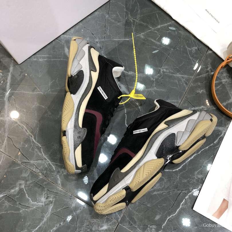 Men/Women Balenciaga Triple S Sneaker Black/Purple Item 6380340