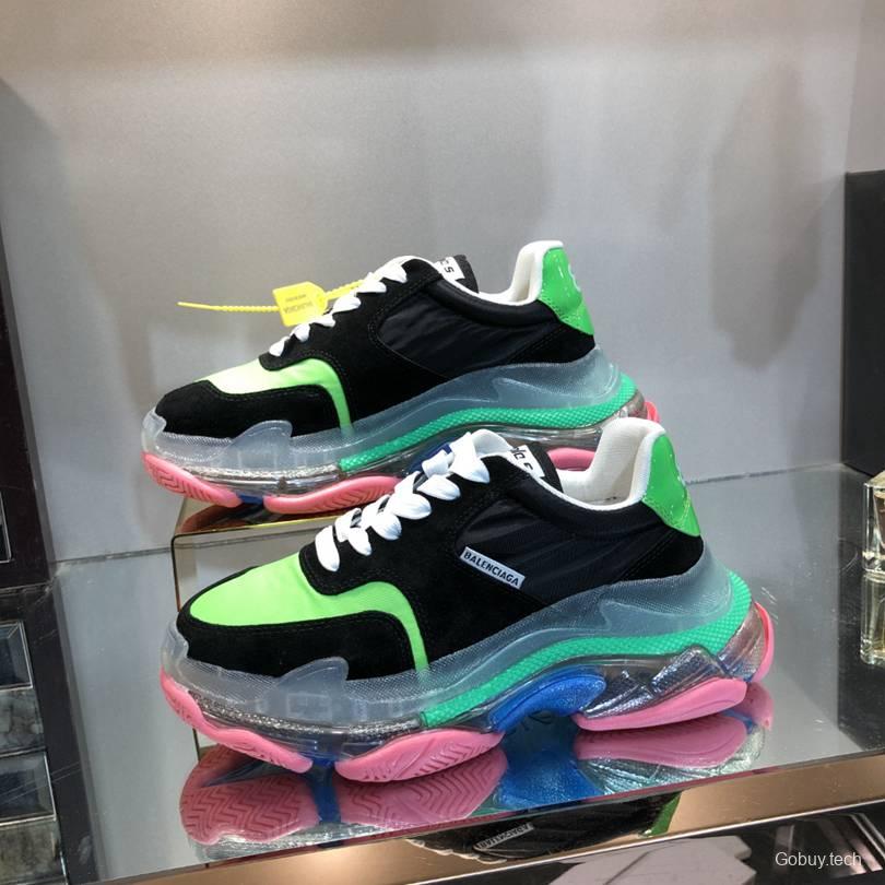 Men/Women Balenciaga Triple S 2.0 Sneaker Black/Green