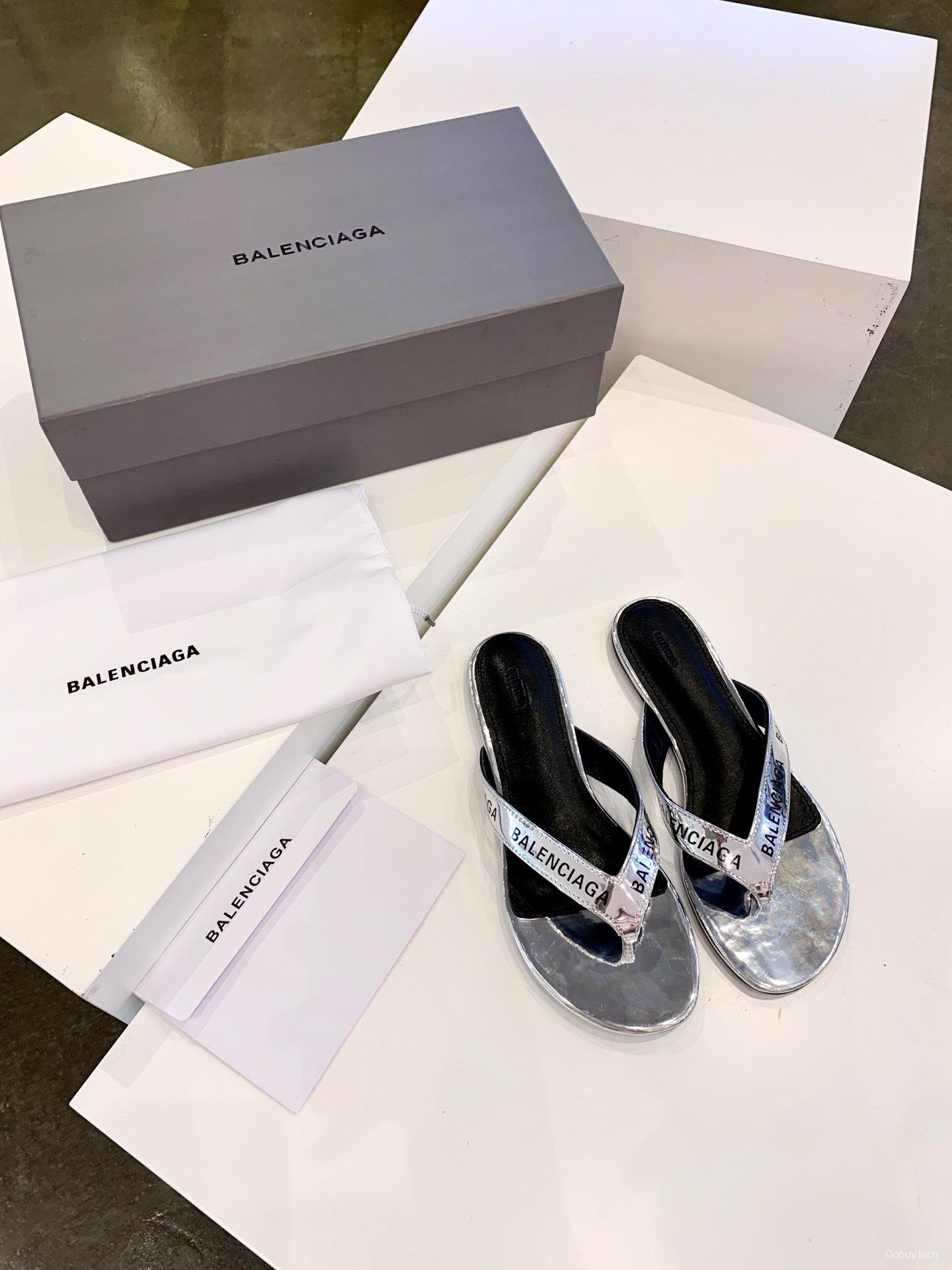 3 Color Men/Women Balenciaga Slipper White/Black/Silver