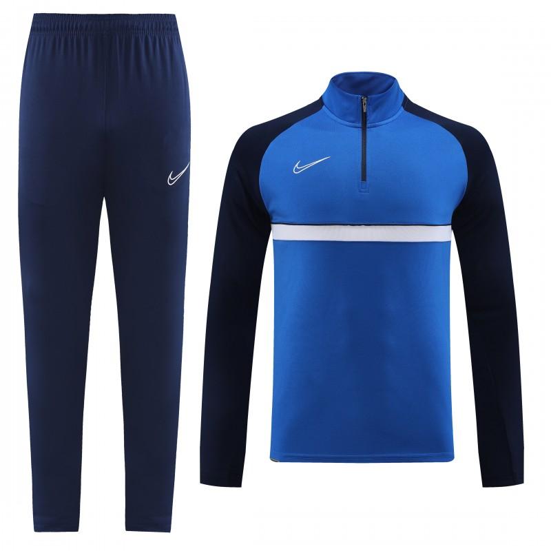2023 NIKE Blue Black Half Zipper Jacket +Pants