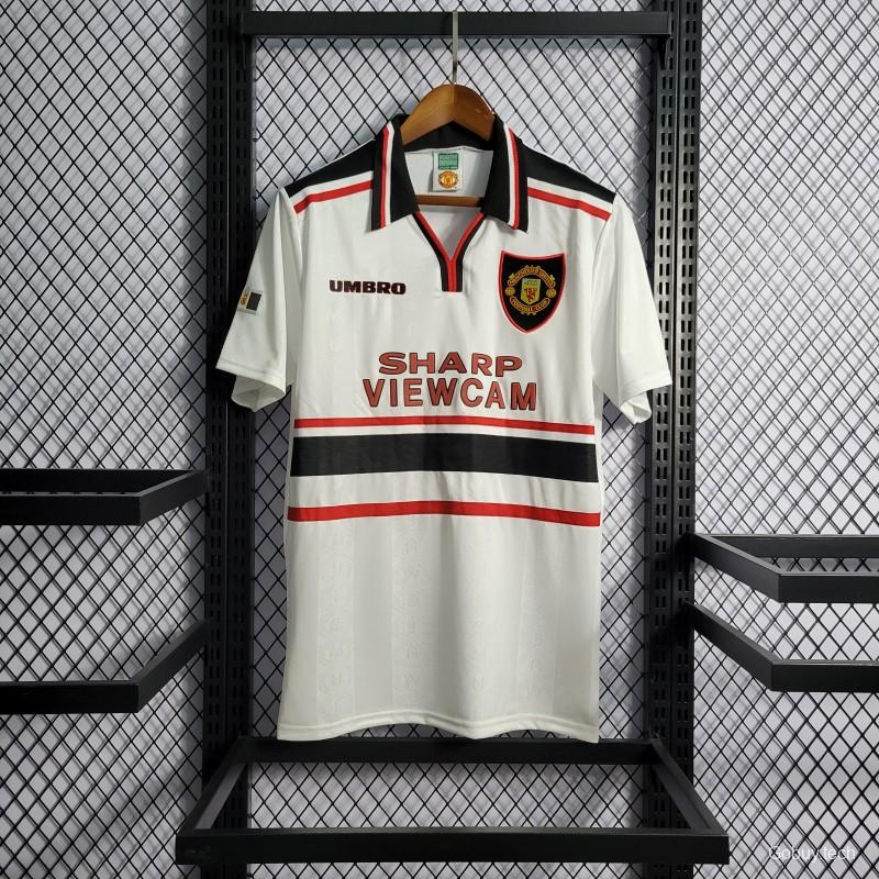 Retro 97-99 Manchester United White Jersey