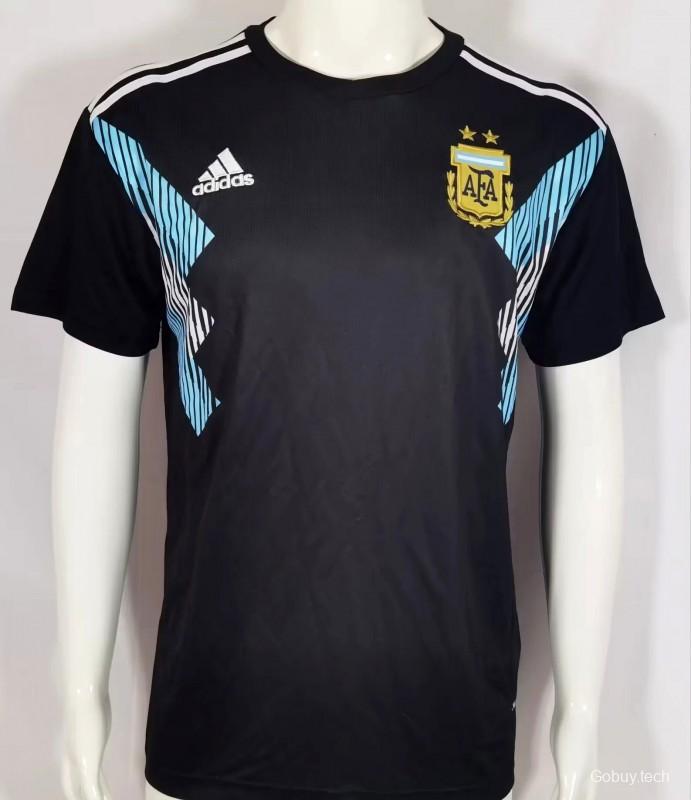 Retro 2018 Argentina Away Black Jersey