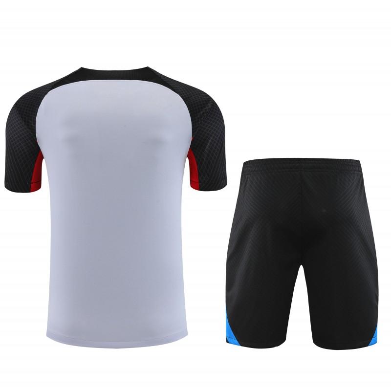 23-24  Barcelona Grey Black Short Sleeve Jersey+Shorts