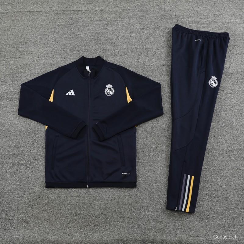 23/24 Real Madrid Navy Full Zipper Jacket+Pants