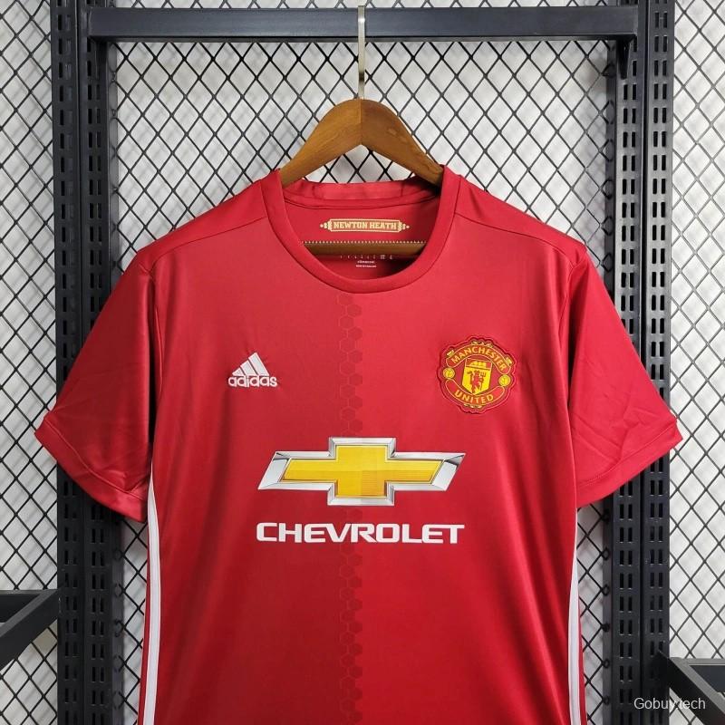 Retro 16/17 Manchester United Home Jersey