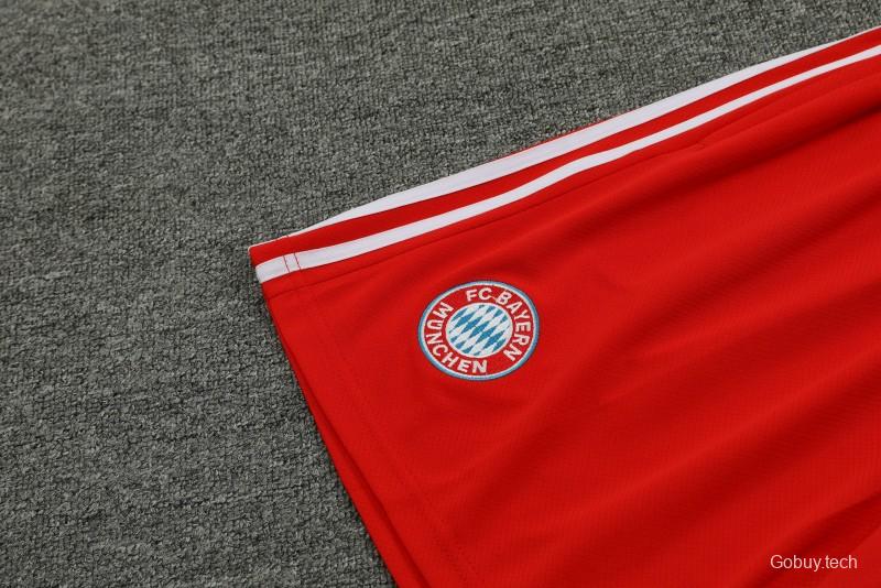 23/24 Bayern Munich Red Cotton Short Sleeve Jersey+Shorts