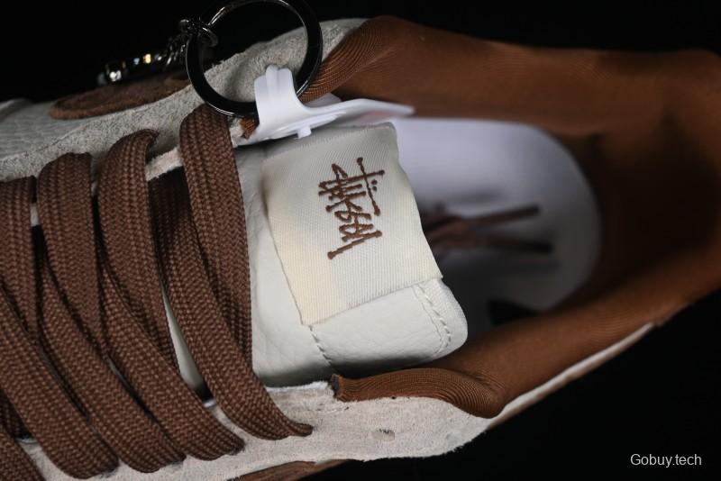 Nike Air Force 1 '07 Low Stussy Collaboration - Coffee Pig Suede Low-Top Casual Sneakers - HD1968-017