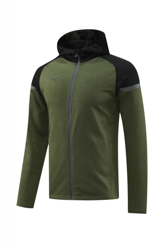 2024 Puma Dark Green Full Zipper Jacket +Long Pants