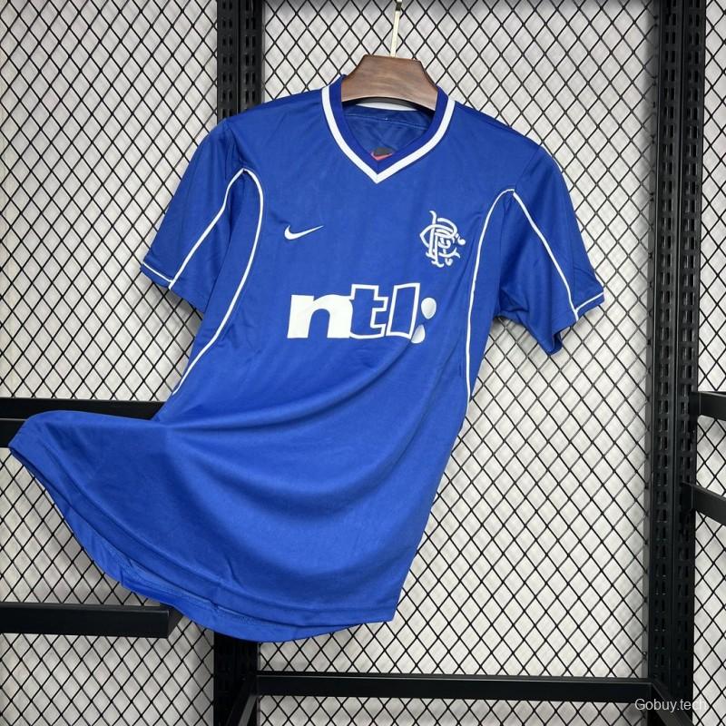 Retro 99/01 Glasgow Rangers Home Jersey