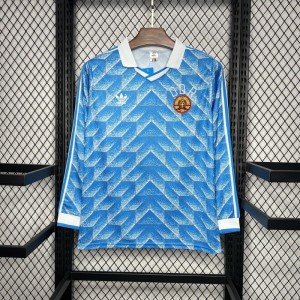 Retro 1988 East Germany Away Blue Long Jersey