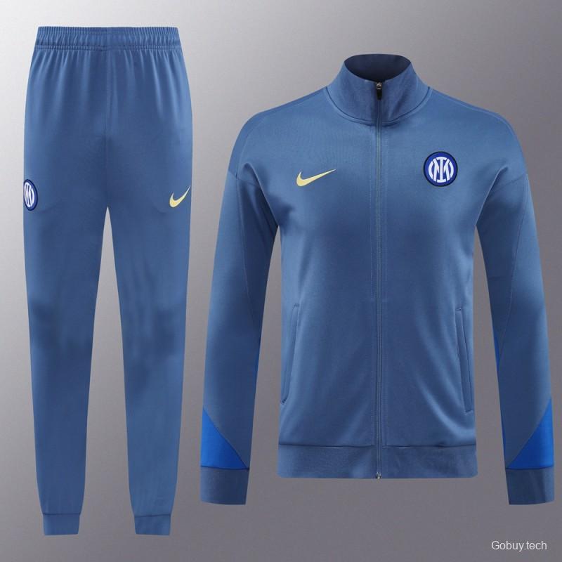 24/25 Inter Milan Blue Full Zipper Jacket +Long Pants