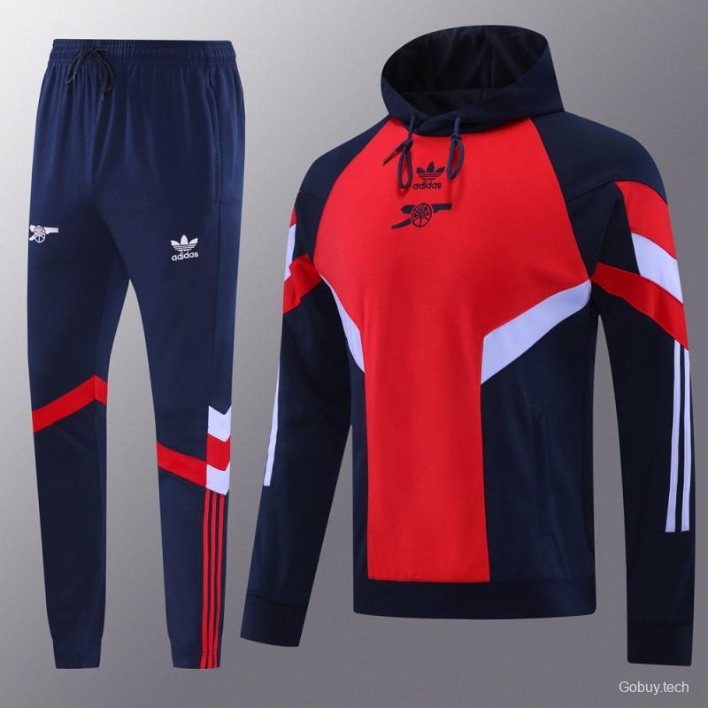 24/25 Arsenal Red/Navy Hoodie Jacket +Long Pants