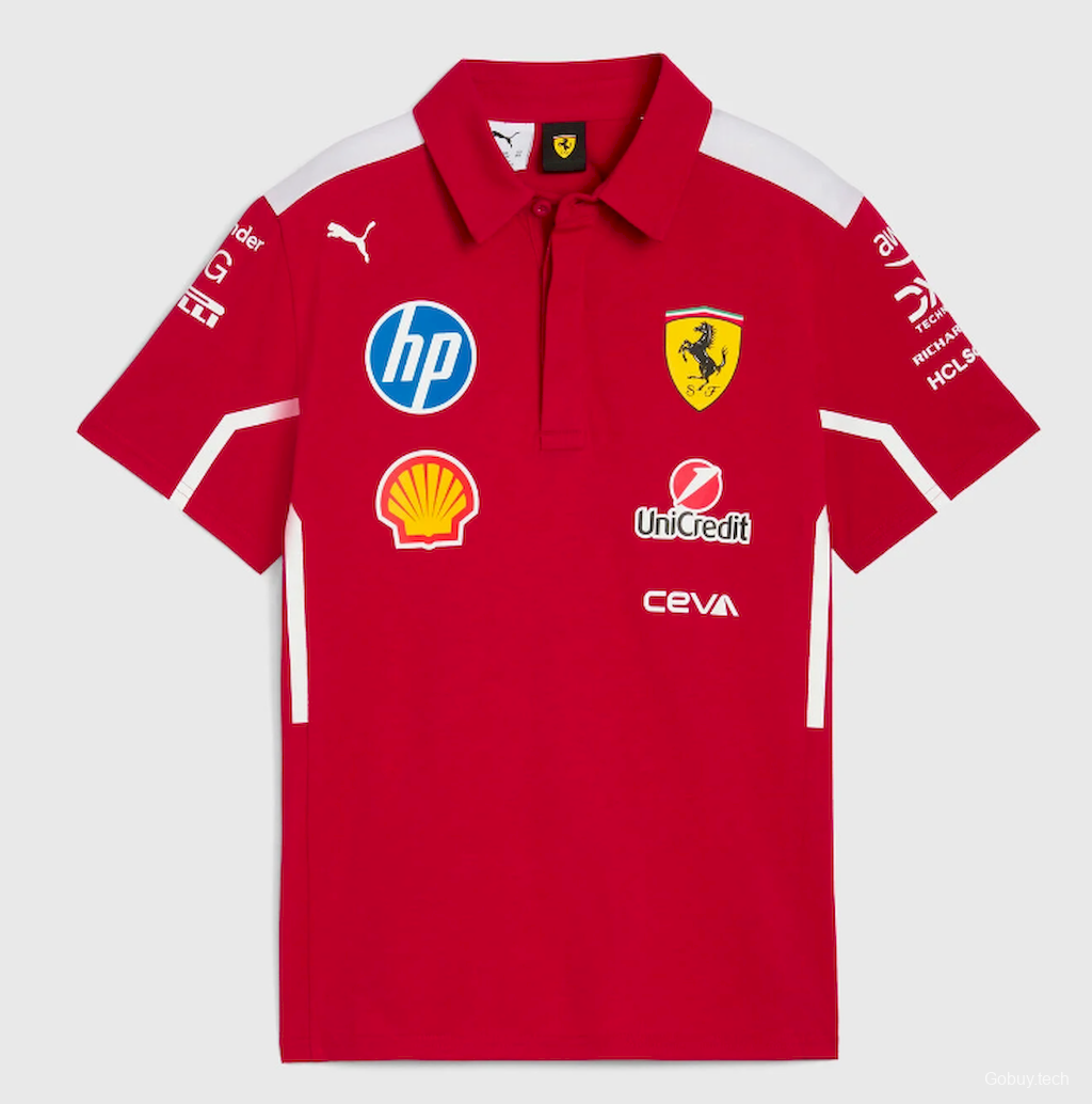 2025 F1 Ferrari Red Polo Shirt