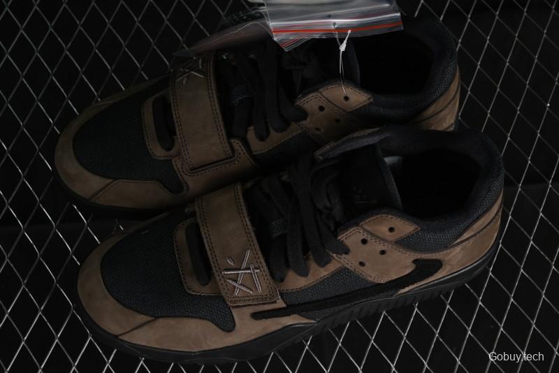 Nike Travis Scott x Jordan Cut The Check AJ1 Basketball Shoes with Velcro Design - FZ8117-204